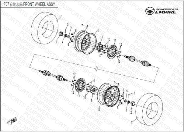 F07 — FRONT WHEEL ASSY