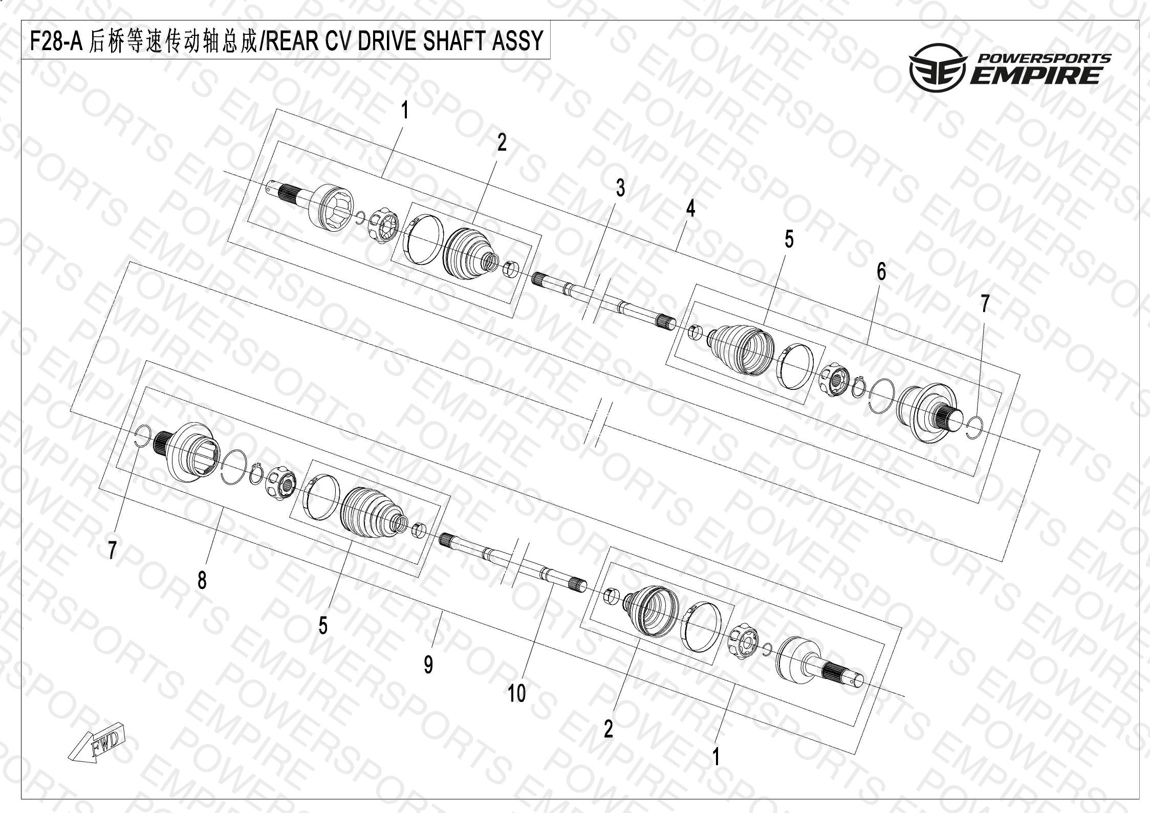 F28-A — REAR CV DRIVE SHAFT ASSY (SPS)