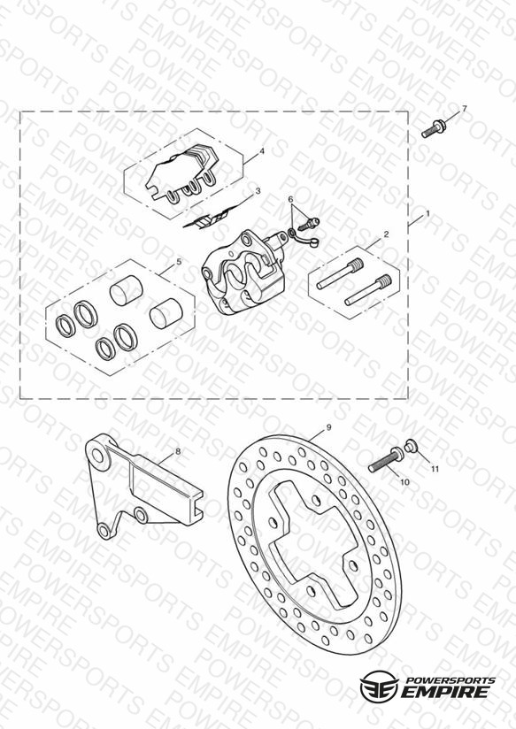 Rear Brake Disc and Caliper