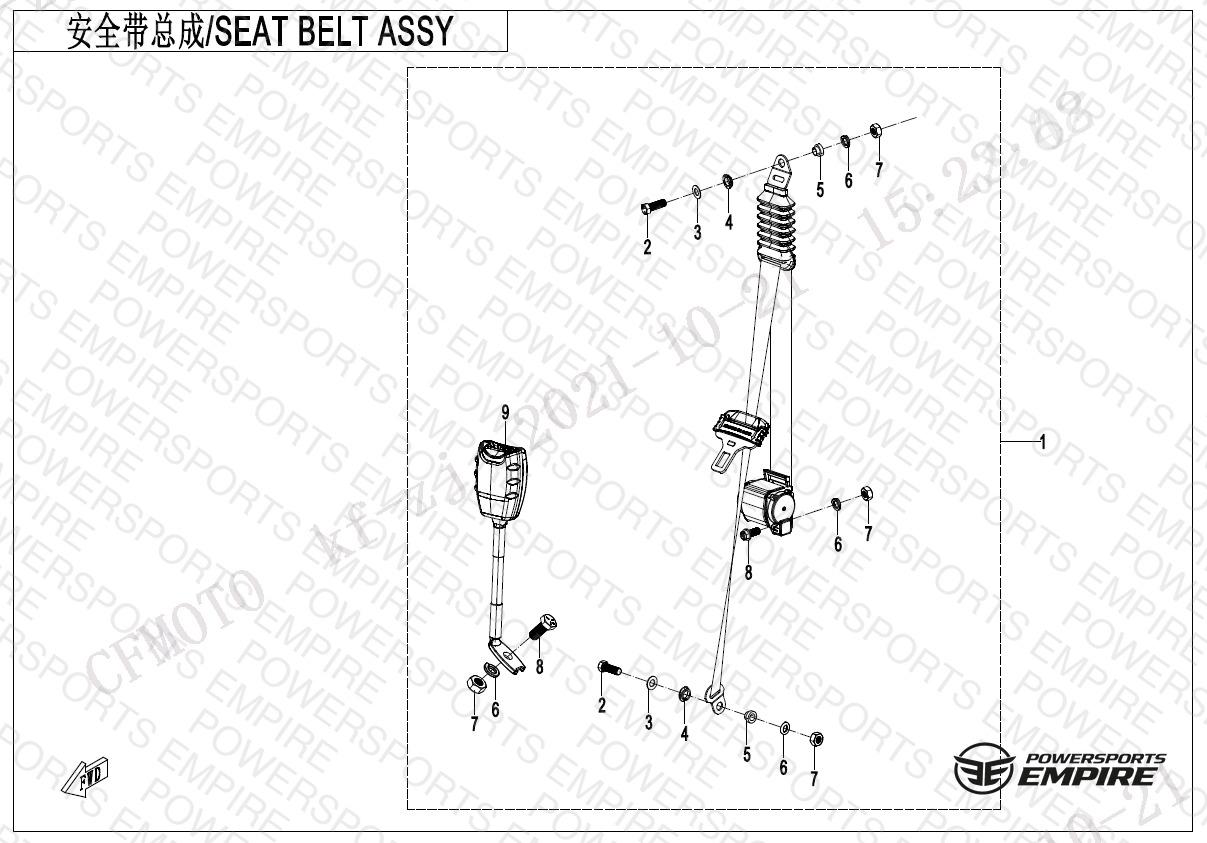 F34-4 — SEAT BELT ASSY(BACK SEAT)