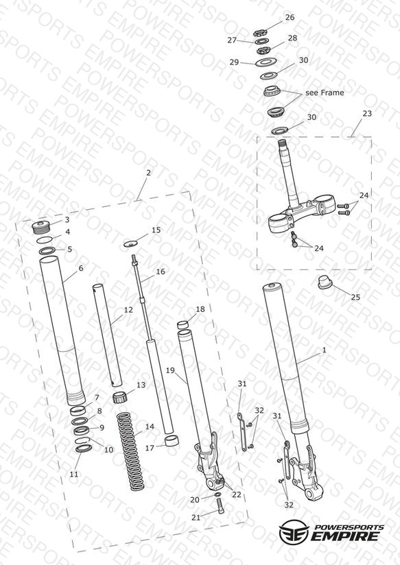 Front Forks & Yokes - Not Low Ride Height Version