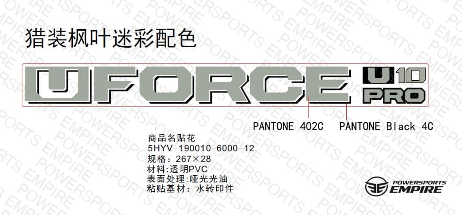 F19-2-D — DECAL KITS(TIMBER CAMO)