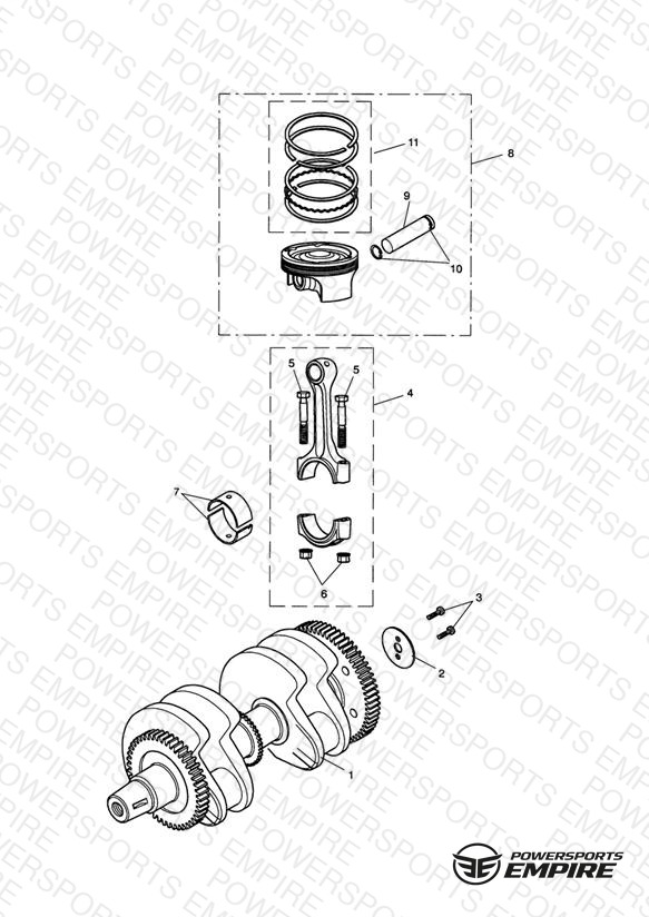 Crankshaft, Connecting Rods & Pistons