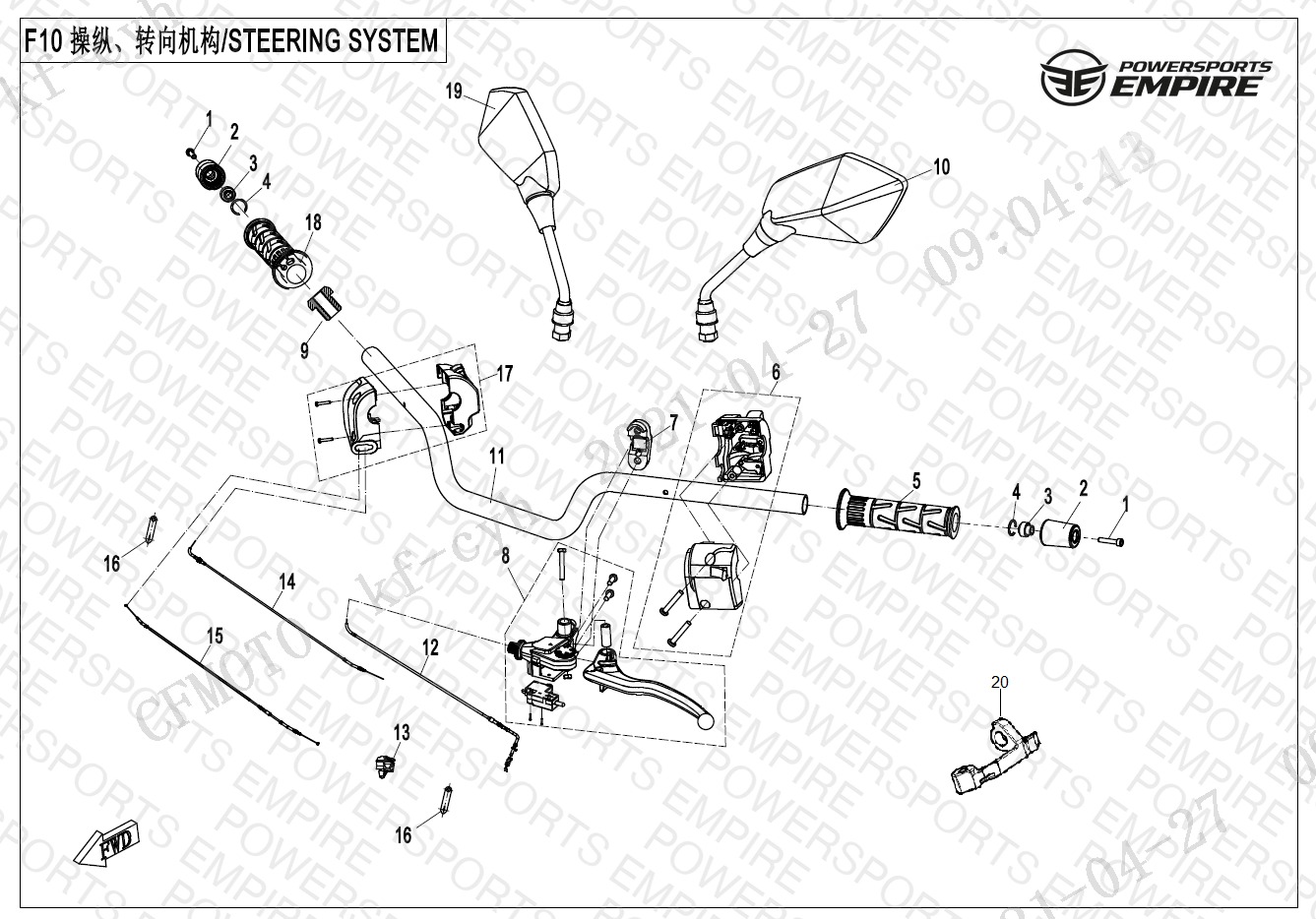 F10-A — STEERING SYSTEM(NON HAND GUARD)