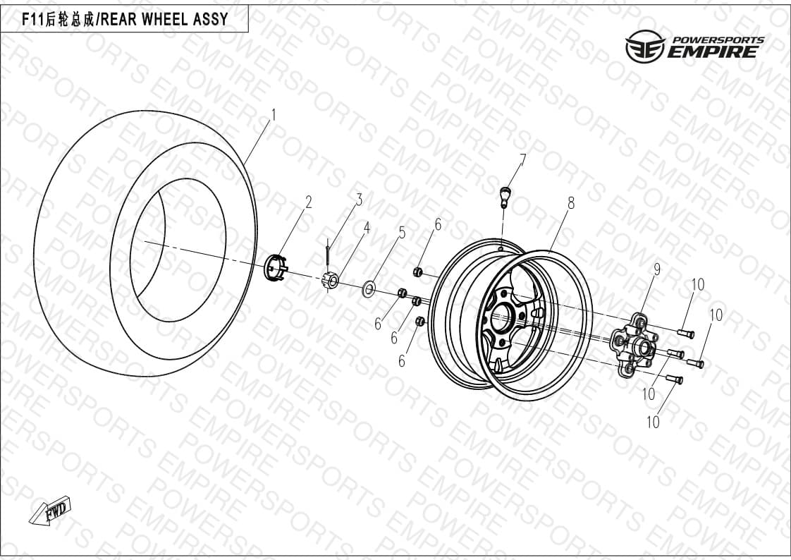 F11 — REAR WHEEL ASSY