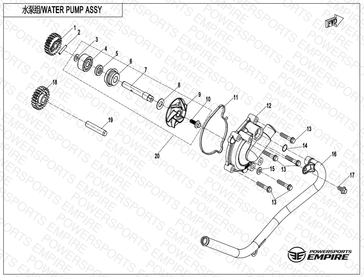 E08 — WATER PUMP ASSY.