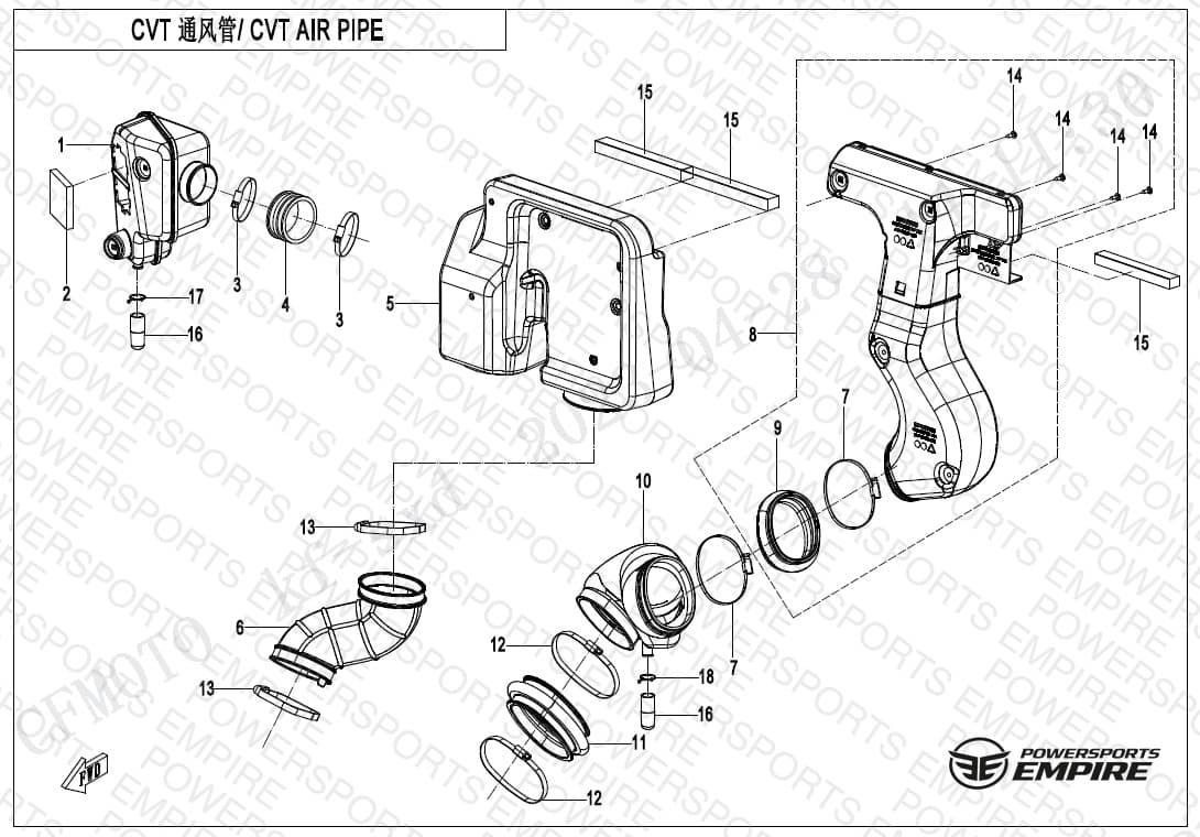 F00-2-V3 — CVT AIR PIPE
