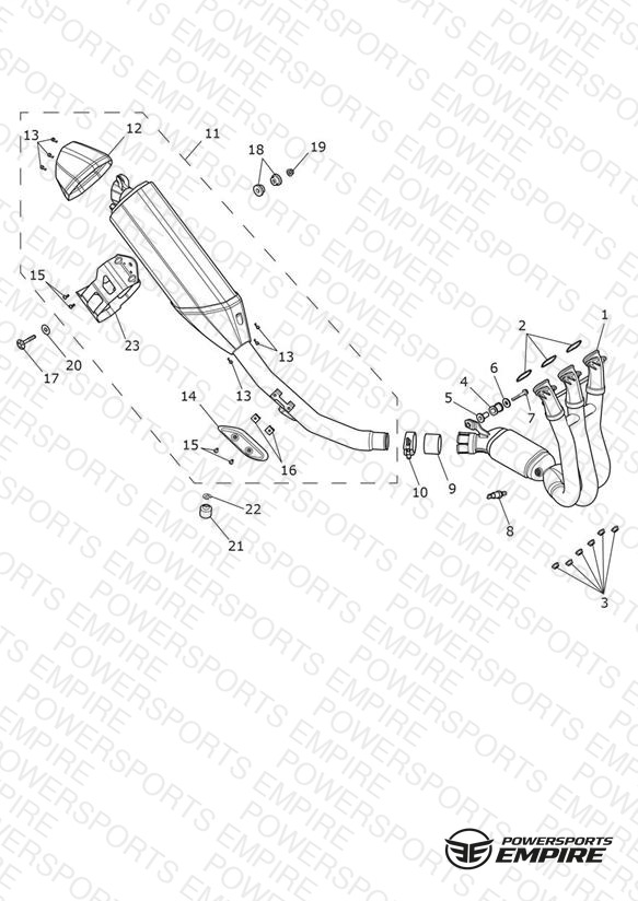 Exhaust System - N/A to Low Ride Height Version