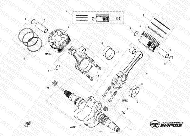 E16 — CRANKSHAFT ASSY & PISTON