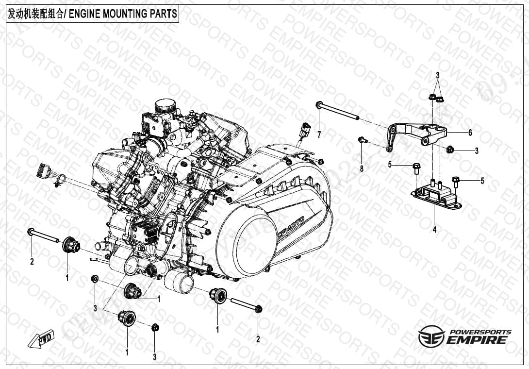 F00-1 — ENGINE MOUNTING PARTS