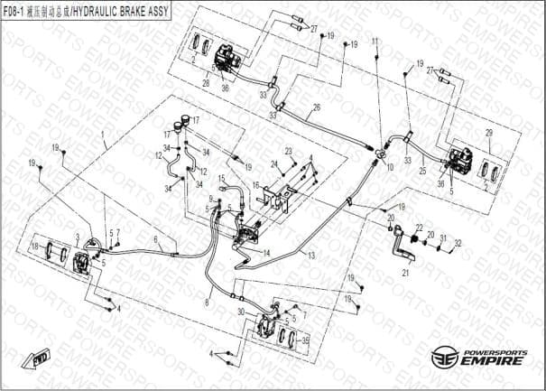 F08-1 — HYDRAULIC BRAKE ASSY