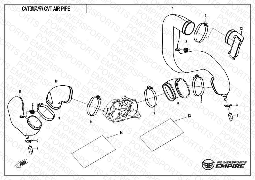 F00-2 — CVT AIR PIPE&SIDE COVER